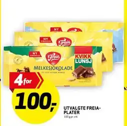 Bunnpris UTVALGTE FREIAPLATER, NOK 100 tilbud