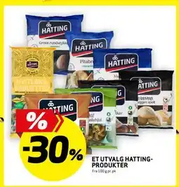 Bunnpris ET UTVALG HATTING-PRODUKTER tilbud