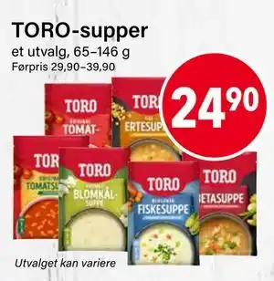 Nærbutikken TORO-supper, NOK 24.9 tilbud