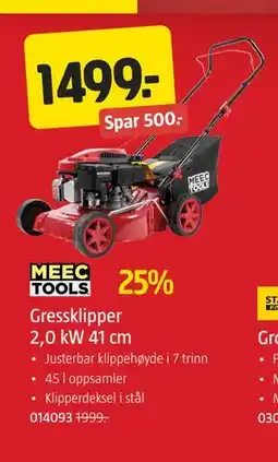 Jula Gressklipper 2,0 kW 41 cm, NOK 1499 tilbud