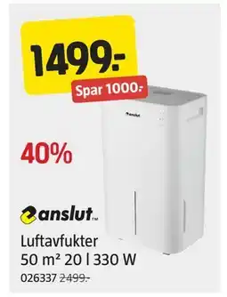 Jula Luftavfukter 50 m² 20 l 330 W, NOK 1499 tilbud
