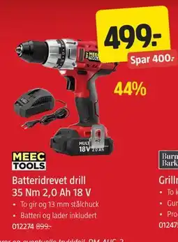 Jula Batteridrevet drill 35 Nm 2,0 Ah 18 V, NOK 499 tilbud