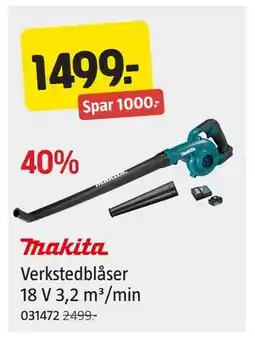 Jula Verkstedblåser 18 V 3,2 m³/min, NOK 1499 tilbud