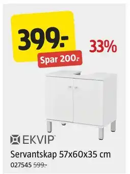 Jula Servantskap 57x60x35 cm, NOK 399 tilbud