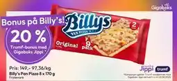 Gigaboks Billy’s Pan Pizza 8 x 170 g, NOK 149 tilbud