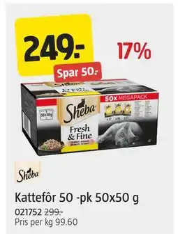 Jula Kattefôr 50 -pk 50x50 g, NOK 249 tilbud