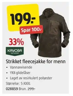 Jula Strikket fleecejakke for menn, NOK 199 tilbud