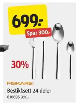 Jula Bestikksett 24 deler, NOK 699 tilbud