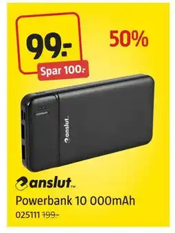 Jula Powerbank 10 000mAh, NOK 99 tilbud