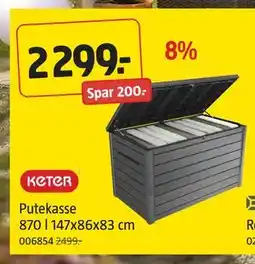 Jula Putekasse 870 l 147x86x83 cm, NOK 2299 tilbud