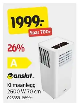 Jula Klimaanlegg 2600 W 70 cm, NOK 1999 tilbud