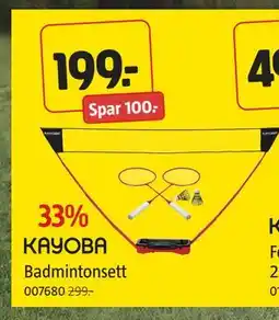 Jula Badmintonsett, NOK 199 tilbud