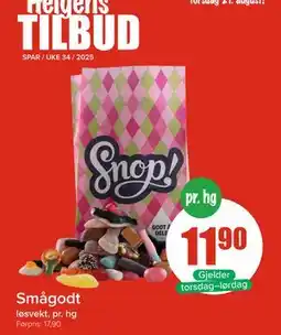 Spar Smågodt, NOK 11.9 tilbud