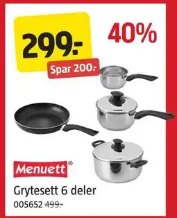 Jula Grytesett 6 deler, NOK 299 tilbud
