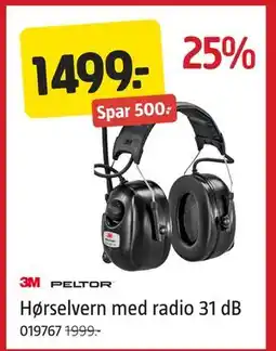 Jula Hørselvern med radio 31 dB, NOK 1499 tilbud