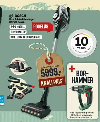 Bosch håndstøvsuger BCS8224WA