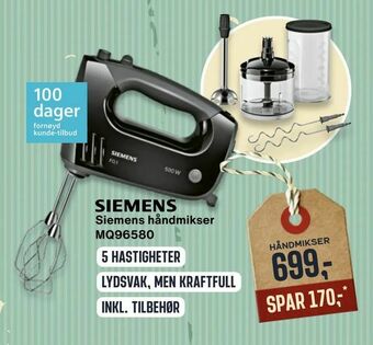 Skousen Siemens håndmikser MQ96580 tilbud