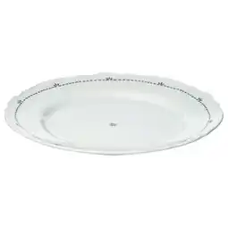 IKEA Upplaga Tallerken, mønstret/hvit, 28 cm tilbud