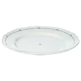 IKEA Upplaga Tallerken, mønstret/hvit, 28 cm tilbud