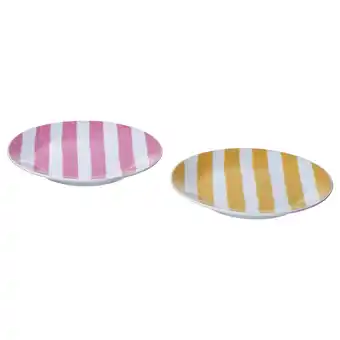 IKEA Klippakleja Asjett, mønstret/gul rosa, 15 cm tilbud