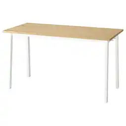 IKEA Mittzon Konferansebord, eikefiner/hvit, 140x68x75 cm tilbud