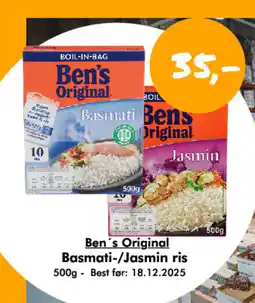 Havaristen Ben's Original Basmati Bens Jasmin ris tilbud