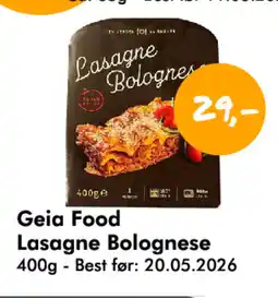 Havaristen Geia Food Lasagne Bolognese tilbud
