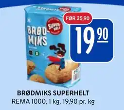 Rema 1000 BRØDMIKS SUPERHELT, NOK 19.9 tilbud
