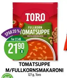 Kiwi TOMATSUPPE M/FULLKORNSMAKARONI, NOK 21.9 tilbud