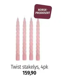Nille Twist stakelys, 4pk, NOK 159.9 tilbud