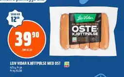 Coop Obs LEIV VIDAR KJØTTPØLSE MED OST, NOK 39.9 tilbud