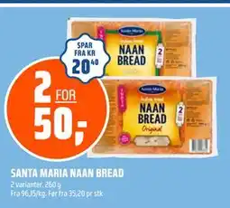 Coop Obs SANTA MARIA NAAN BREAD, NOK 50 tilbud