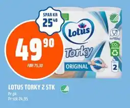 Coop Obs LOTUS TORKY 2 STK, NOK 49.9 tilbud