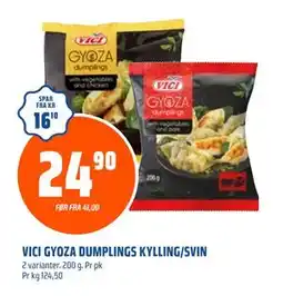 Coop Obs VICI GYOZA DUMPLINGS KYLLING/SVIN, NOK 24.9 tilbud