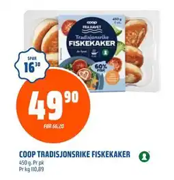 Coop Obs COOP TRADISJONSRIKE FISKEKAKER, NOK 49.9 tilbud