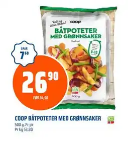 Coop Obs COOP BÅTPOTETER MED GRØNNSAKER, NOK 26.9 tilbud