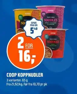 Coop Obs COOP KOPPNUDLER, NOK 16 tilbud