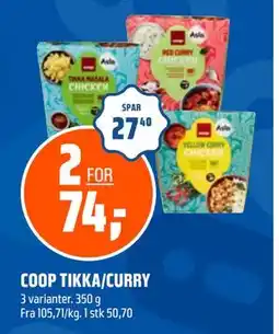 Coop Obs COOP TIKKA/CURRY, NOK 74 tilbud