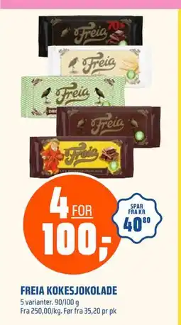 Coop Obs FREIA KOKESJOKOLADE, NOK 100 tilbud