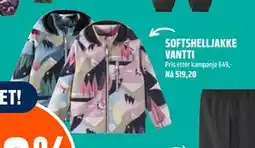Coop Obs SOFTSHELLJAKKE VANTTI, NOK 519.2 tilbud