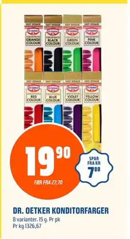 Coop Obs DR. OETKER KONDITORFARGER, NOK 19.9 tilbud