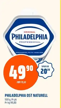 Coop Obs PHILADELPHIA OST NATURELL, NOK 49.9 tilbud