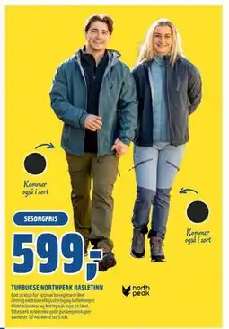Coop Obs TURBUKSE NORTHPEAK RASLETINN, NOK 599 tilbud
