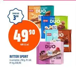 Coop Obs RITTER SPORT, NOK 49.9 tilbud
