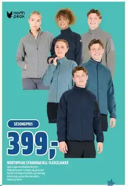Coop Obs NORTHPEAK STRANDAFJELL FLEECEJAKKE, NOK 399 tilbud