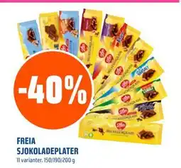 Coop Obs FREIA SJOKOLADEPLATER tilbud