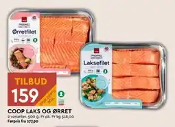 Coop Mega COOP LAKS OG ØRRET, NOK 159 tilbud