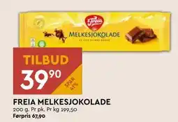Coop Mega FREIA MELKESJOKOLADE, NOK 39.9 tilbud