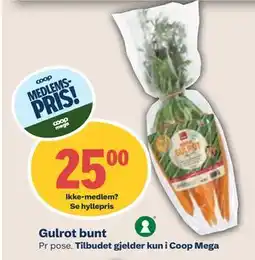 Coop Mega Gulrot bunt, Medlemspris tilbud