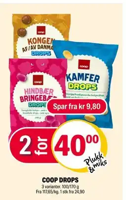 Coop Extra COOP DROPS, NOK 40 tilbud